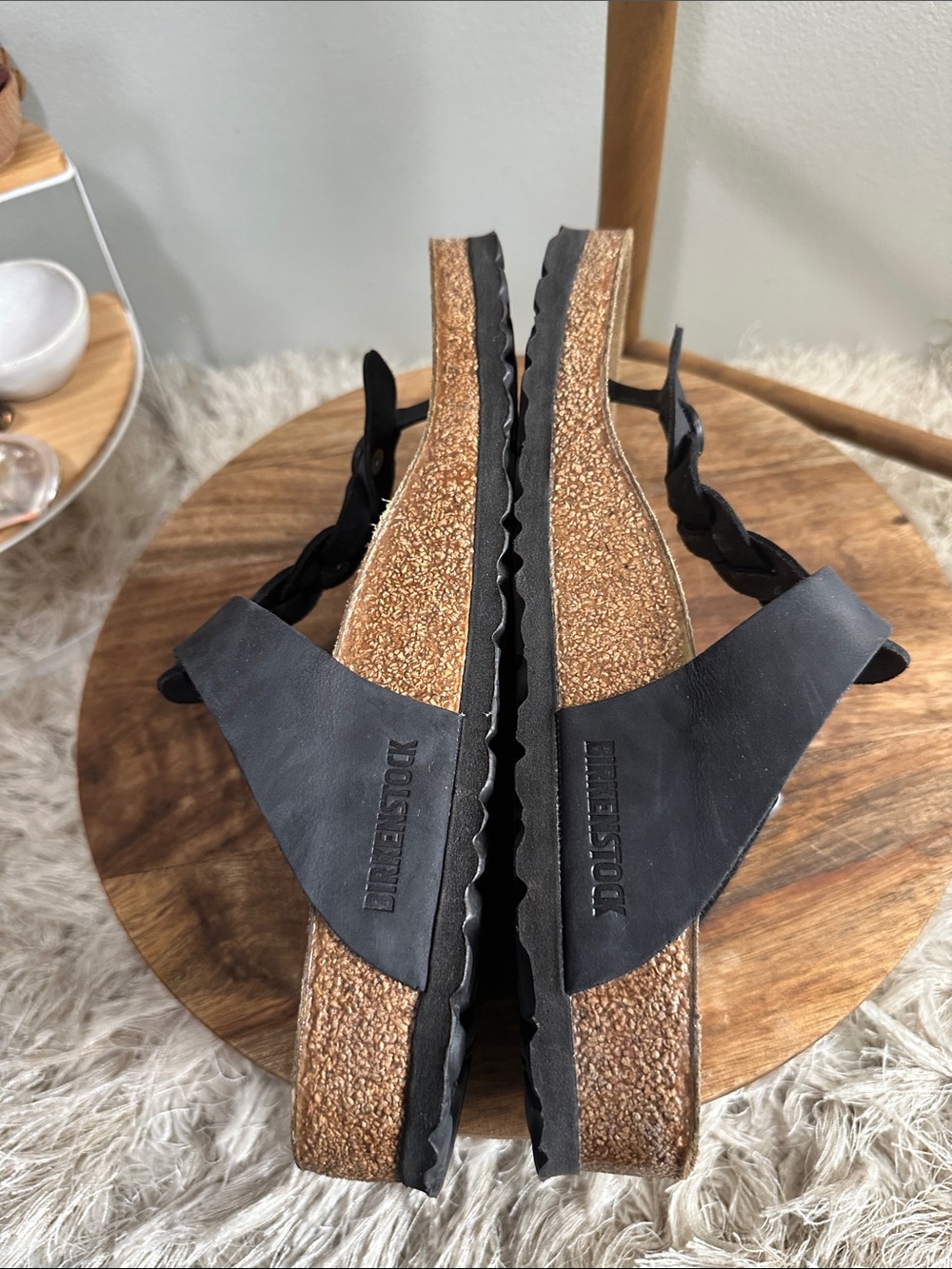 Birkenstock Gizeh Black Braided Toe-Post Sandals Size 40 EU L9 M7 US - Picture 4 of 17
